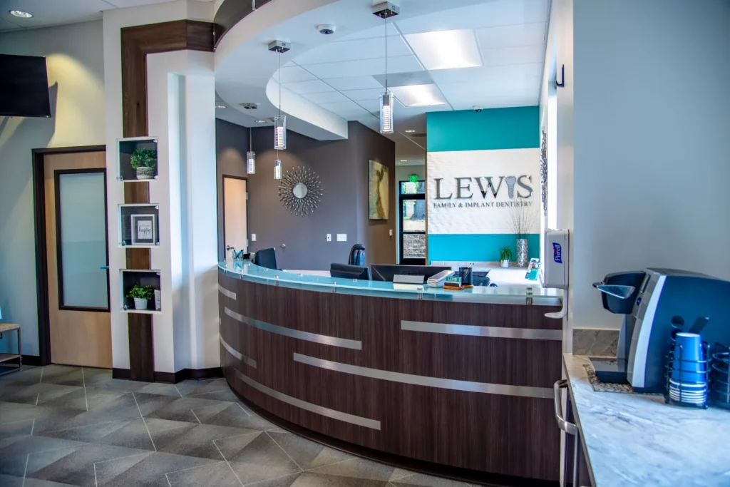 Front desk / lobby area of Lewis Family Dentistry