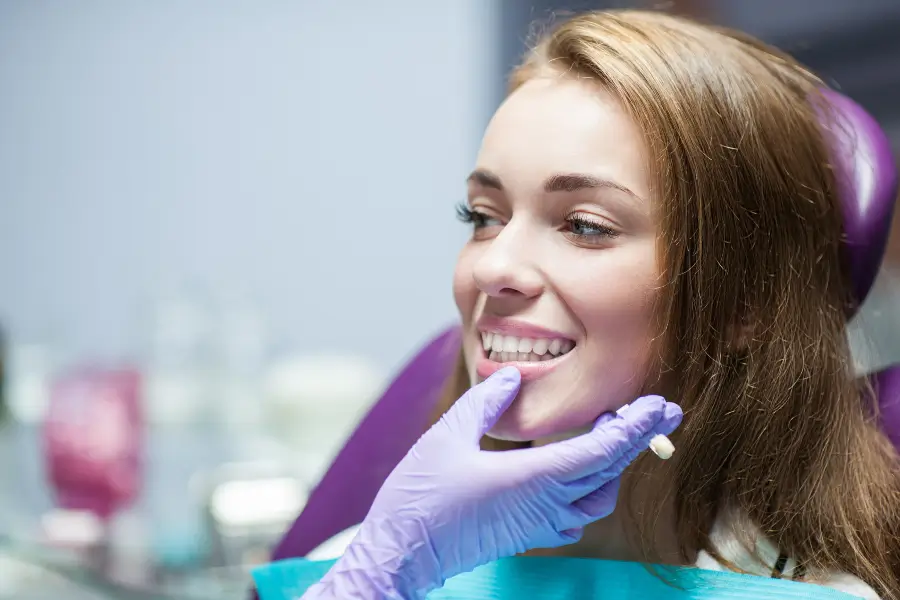 Patient Smiles for Follow Up Visit for Dental Crowns In Vancouver WA